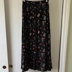 Vintage Zoe California Printed Button Front Skirt S